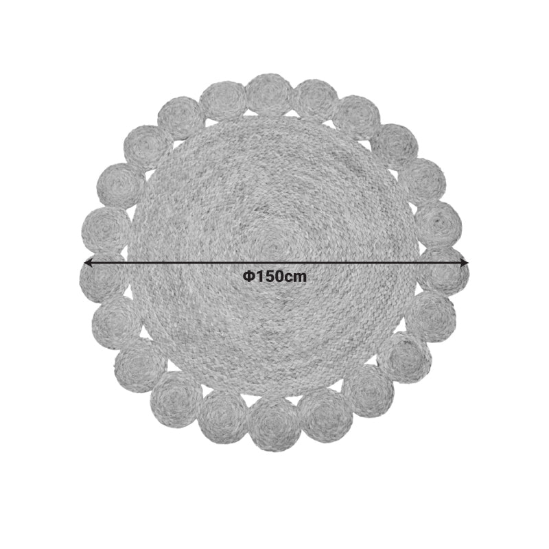 Covor Rotund de Juta Naturala Voni, Juta, Diametru 150cm