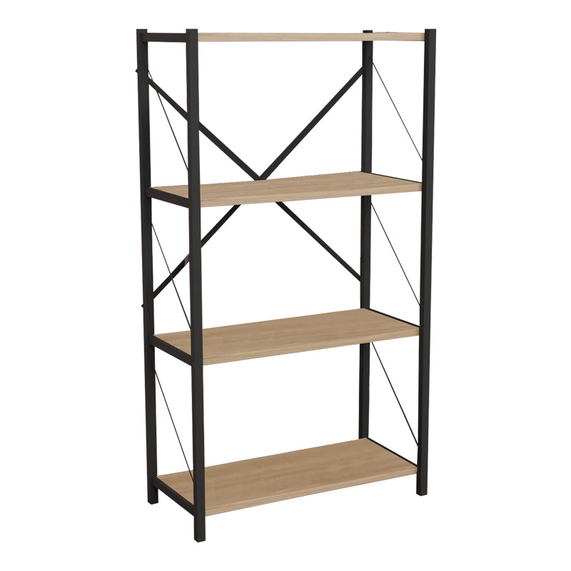 Biblioteca Jackrey stejar-metal negru 60x30x114 cm - Stejar