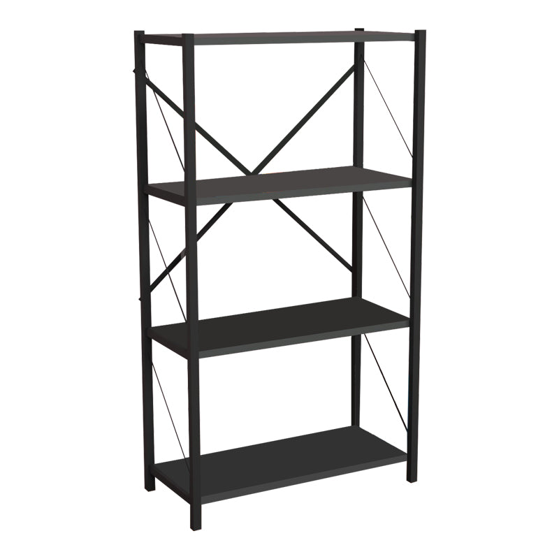 Biblioteca Jackrey stejar-metal negru 60x30x114 cm - Antracit