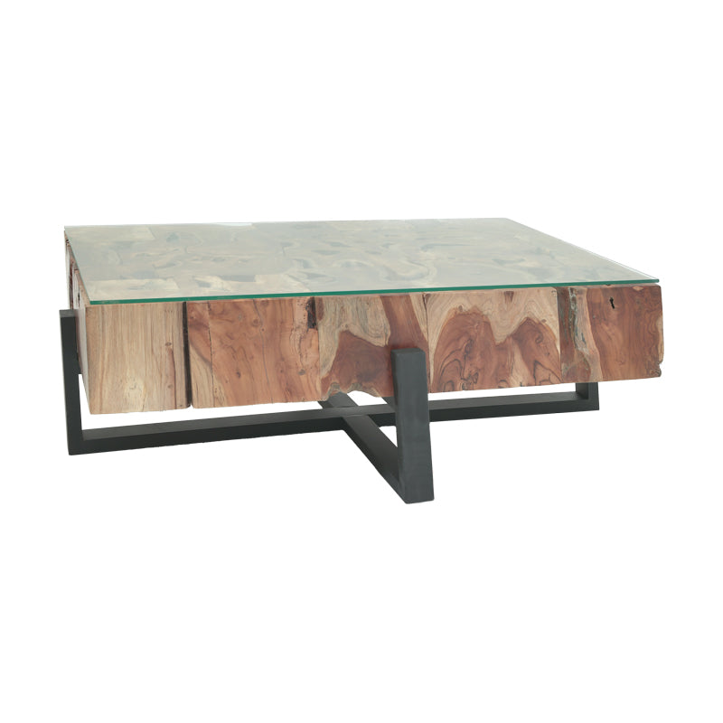 Masă de cafea cu funcție Borth, Lemn Teak, 135x90x40 cm