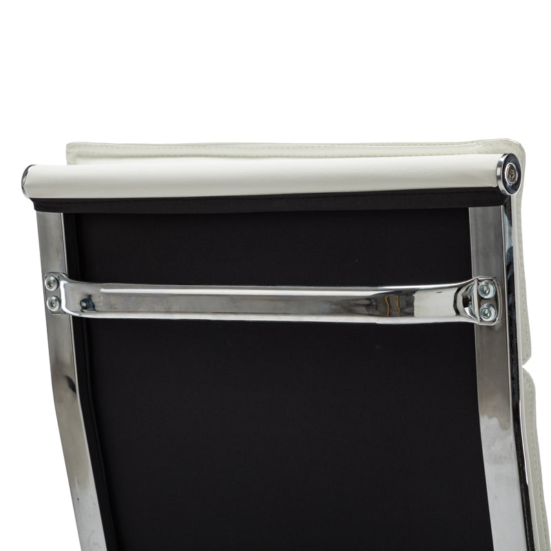 Scaun de birou managerial cu funcție ajustabilă Mavel, 55x62x100-110 cm, Albă