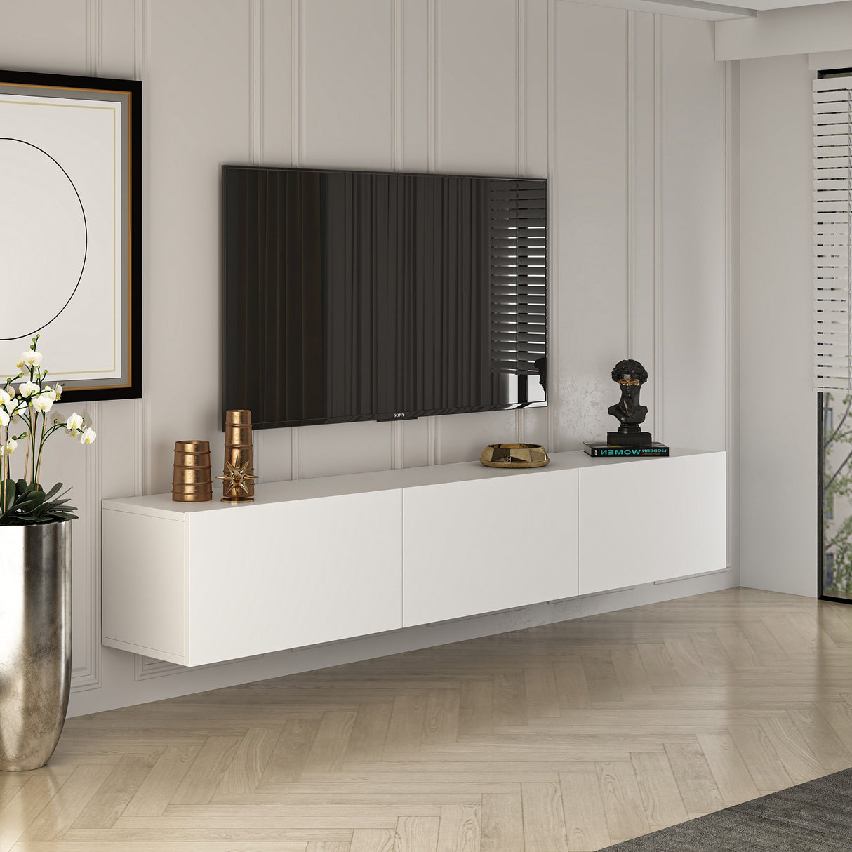 Comoda West 150x32 - Alb