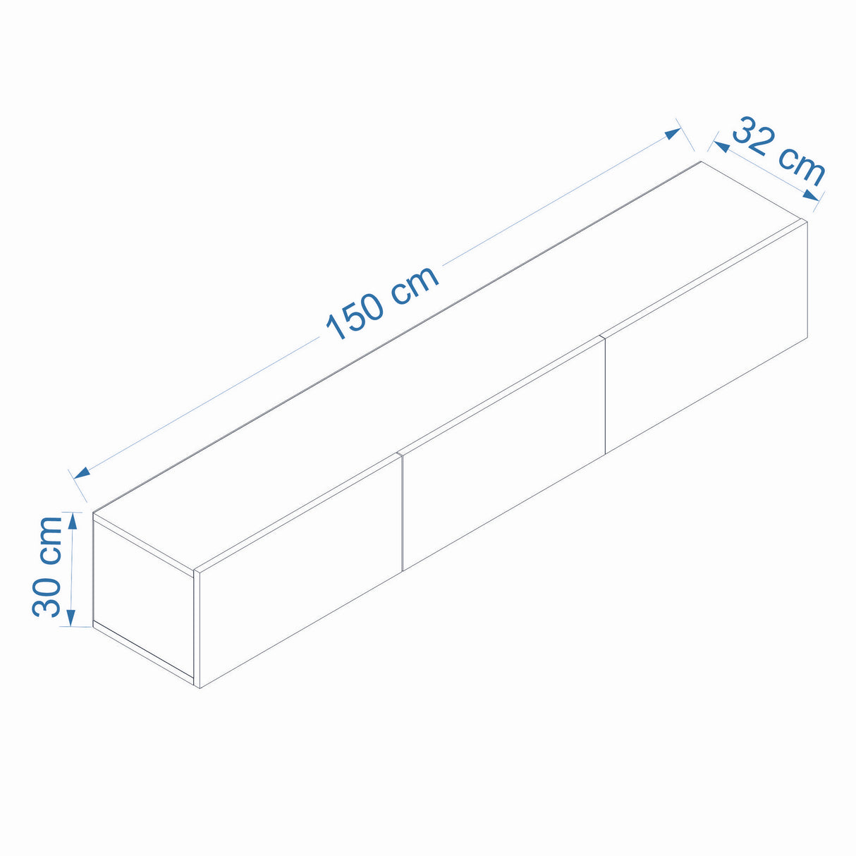 Comoda West 150x32 - Gri