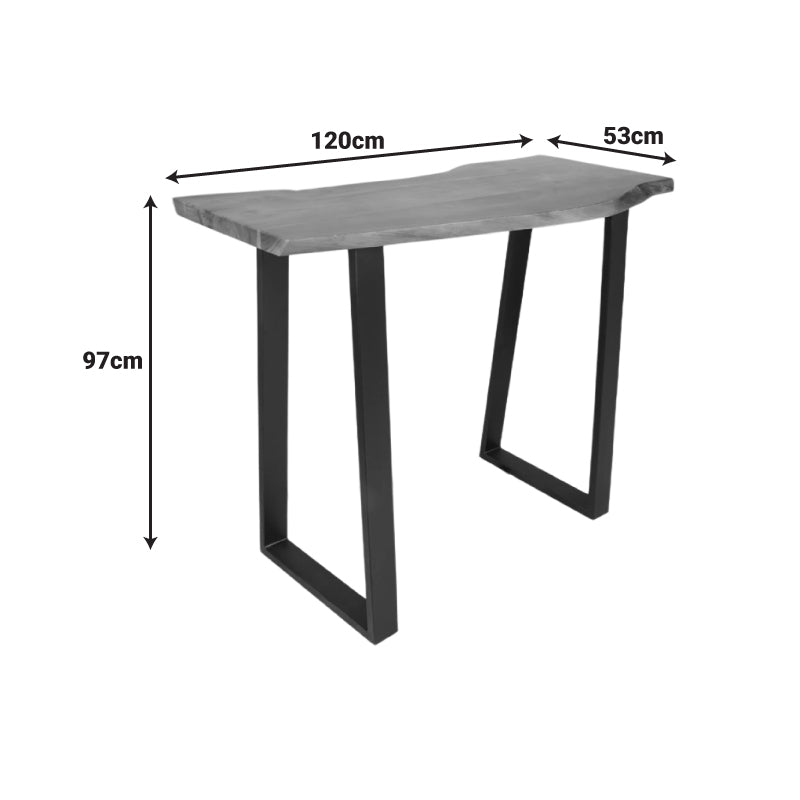 Masa de bar Miles, Lemn masiv acacia, 120x53x97 cm