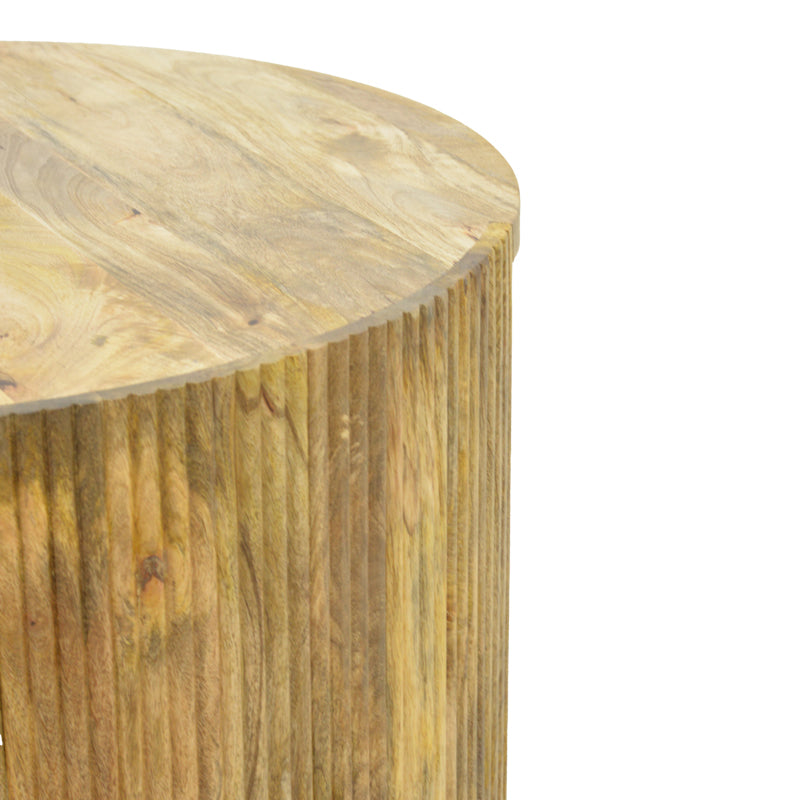 Masă de cafea Orban cu funcție decorativă , Stil Natural, Lemn masiv de mango, 80x45cm