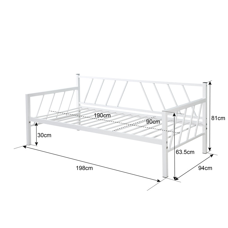 Pat Bed-Sofa Remmie, Negru, 90x190 cm