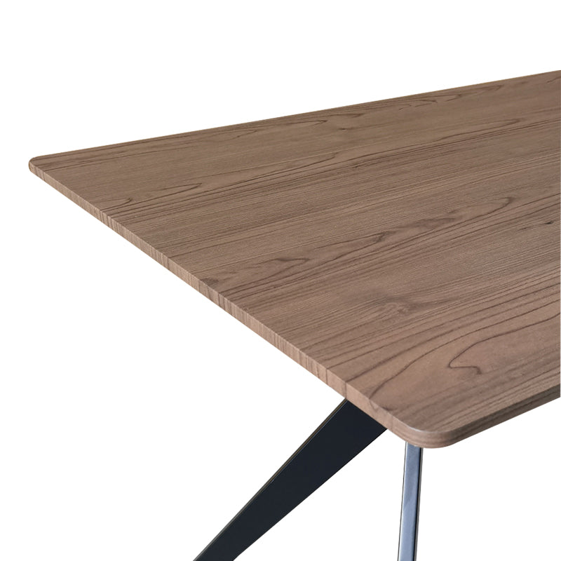 walnut top+black leg