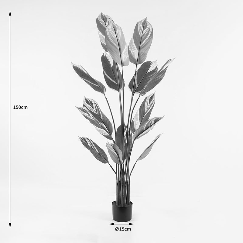 Planta decorativă în ghiveci Aglaonema, verde, plastic, 80x150 cm