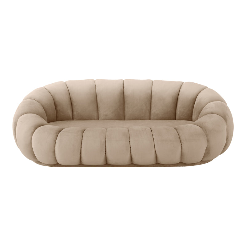 Canapea Embrace cu funcție, Catifea, 180x105x65 cm, Bej