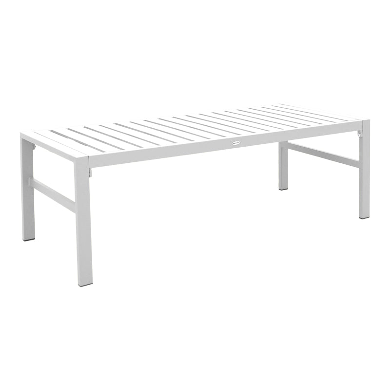 Set lounge exterior Gardenly I, 4 piese, Alb, aluminiu cu perne Gri-Bej