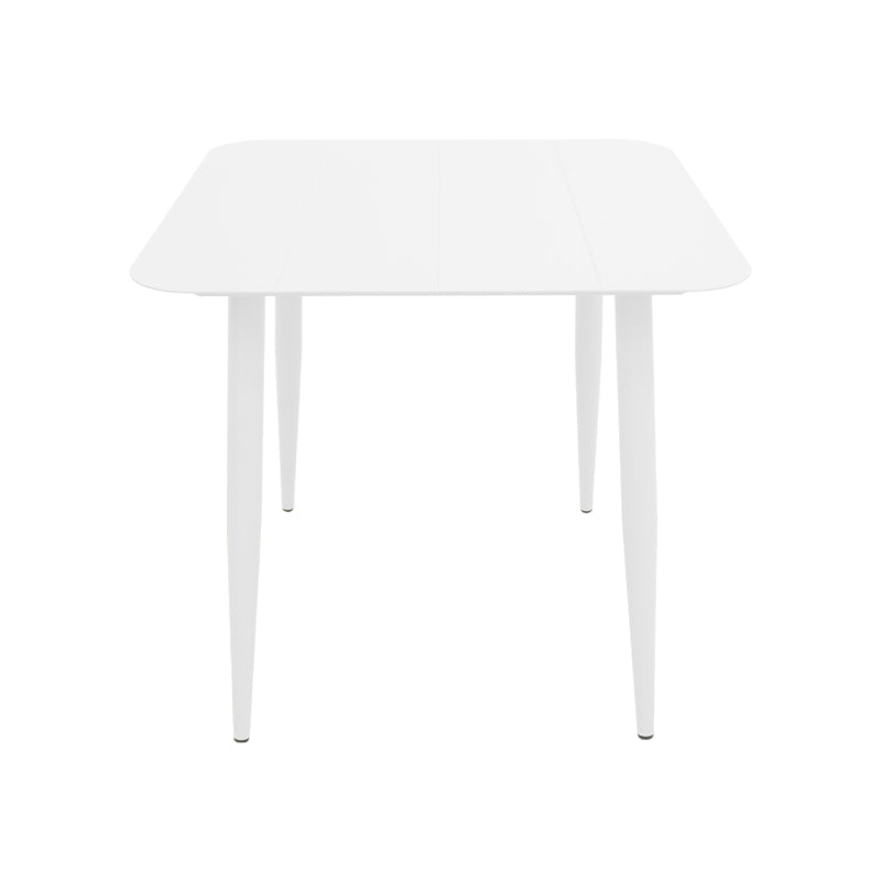 Masă pătrată cu aluminiu Vista, Aluminiu, 80x80x72 cm, Alb