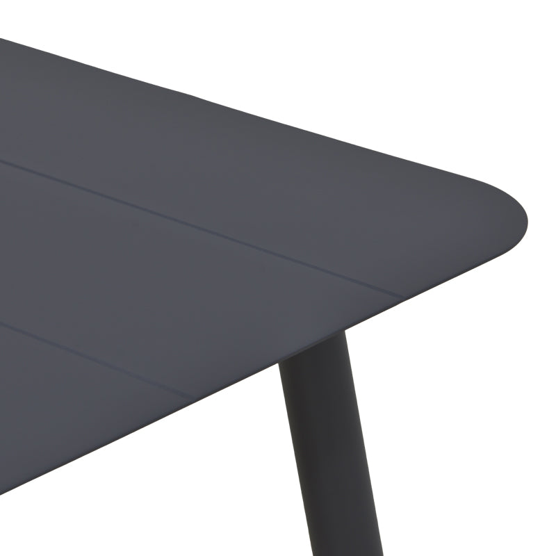 Masă din aluminiu Vista, Aluminiu Negru, 120x70x72 cm