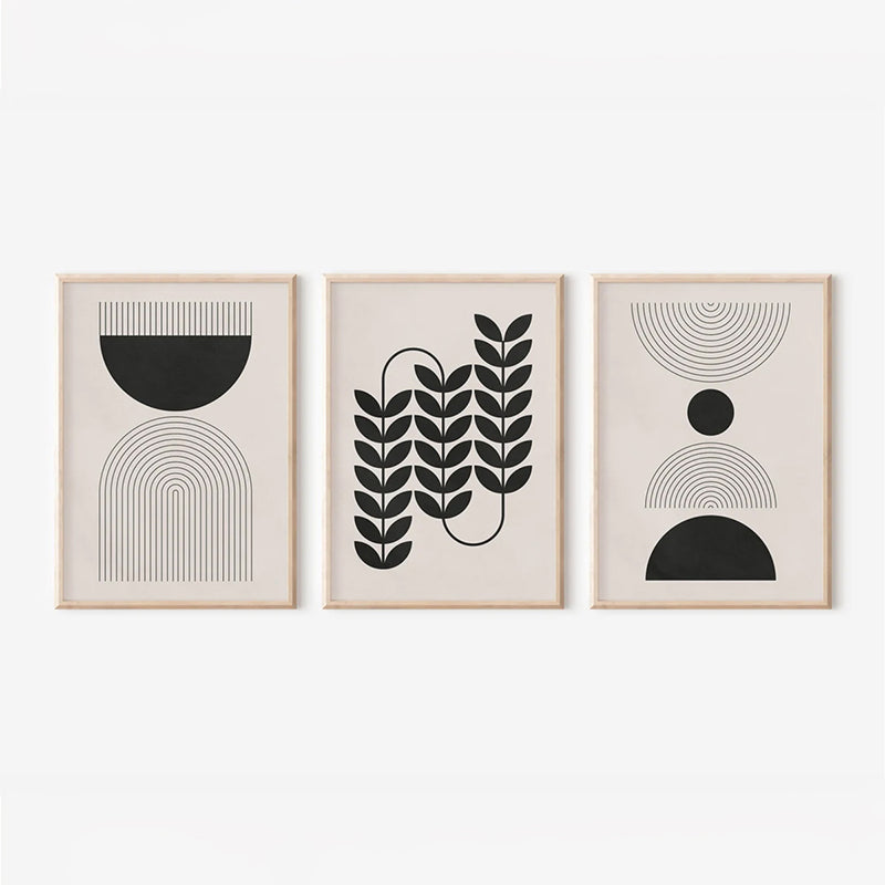 Tablou triptic Vanta pakoworld cu imprimare digitală și cadru, Modern, MDF, 33x1.5x48 cm.