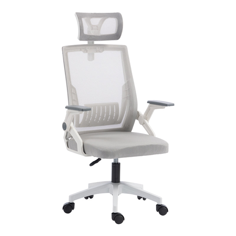 Scaun de birou Plymot, 48x58x112-122 cm - Gri
