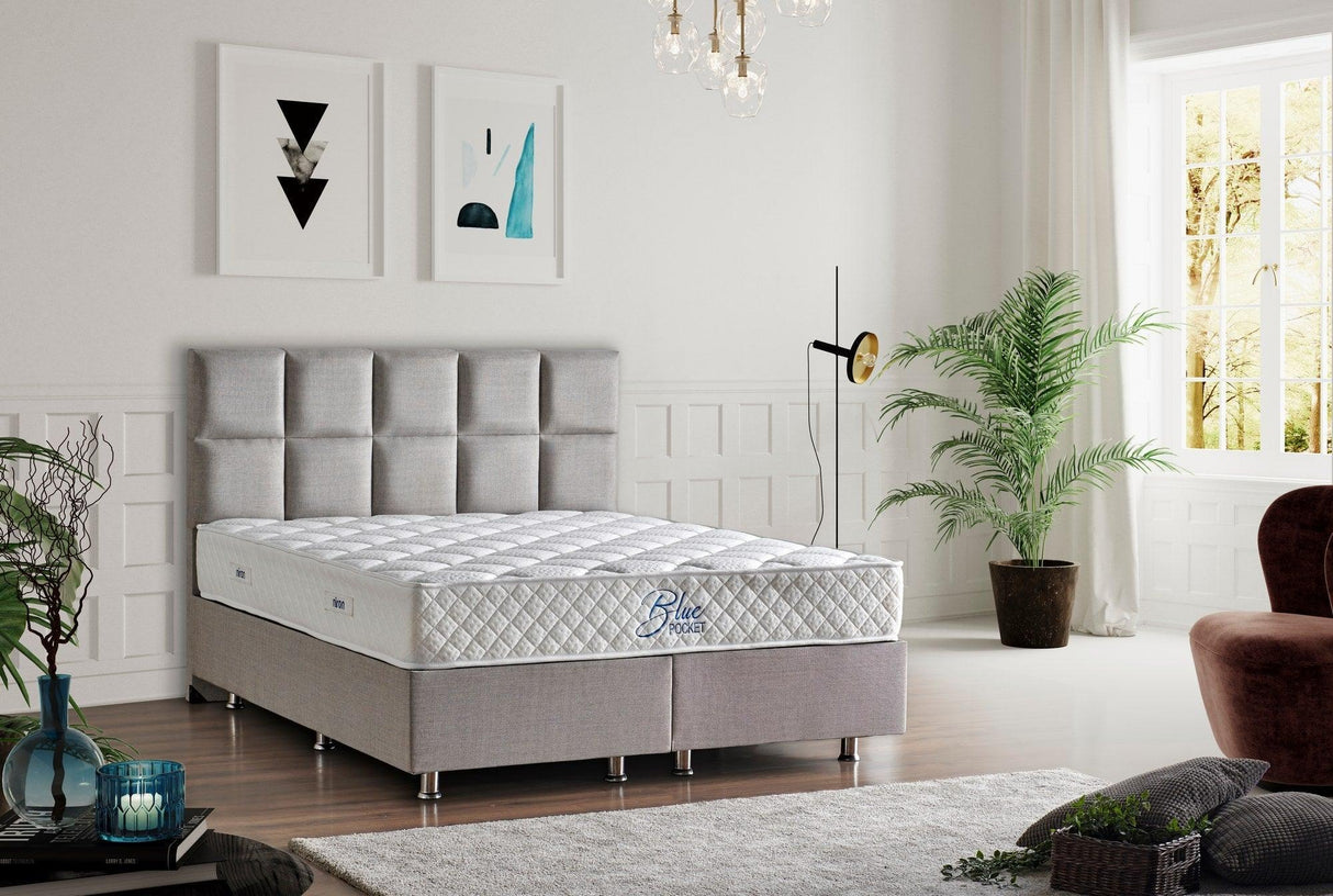 Saltea Blue Pocket RollPack, Alb, 180x26x200 cm