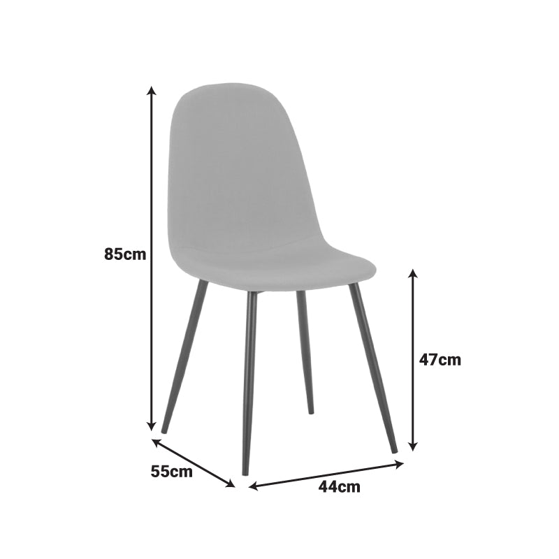 Scaun Bella, Stofa, picioare metalice negre, 44x55x85 cm - Scaun Bella, Stofa, picioare metalice negre, 44x55x85 cm, Negru-Verde, prezentare produs, metal, stofă, pentru living sau bucătărie