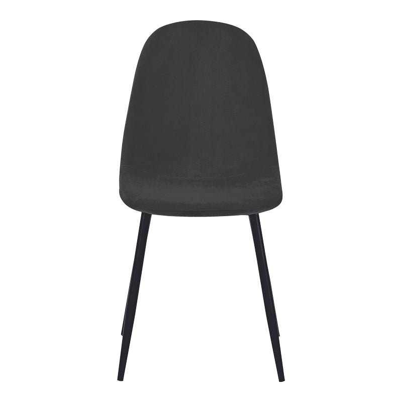 Scaun Bella, Catifea, picioare metalice negre, 44x55x85 cm - Scaun Bella, Catifea, picioare metalice negre, 44x55x85 cm, Negru, detaliu finisaj, metal, stofă, catifea, pentru living sau bucătărie