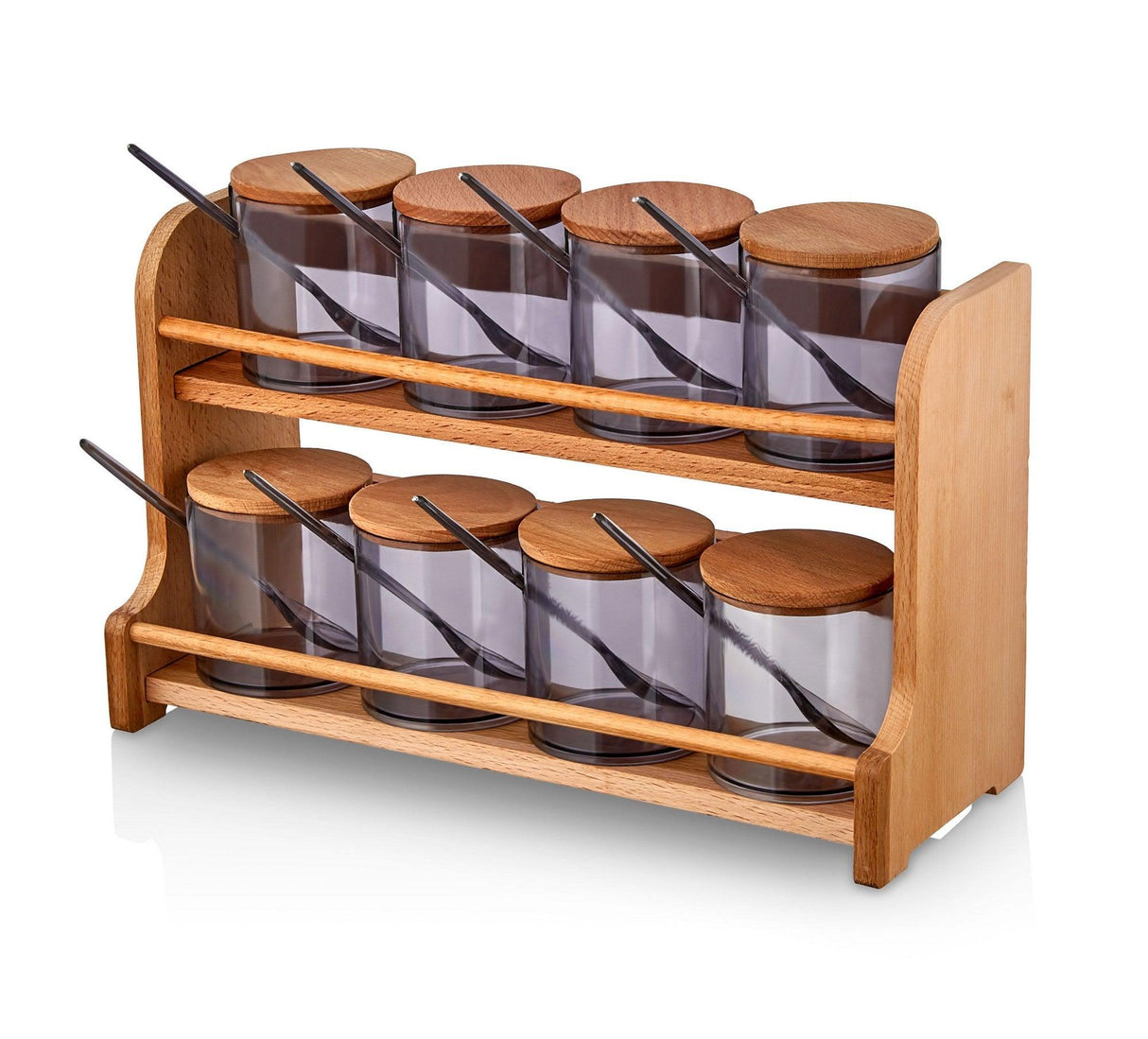 Set borcan de condimente și rafturi de bucătărie, 34.4x10.9x20.4 cm