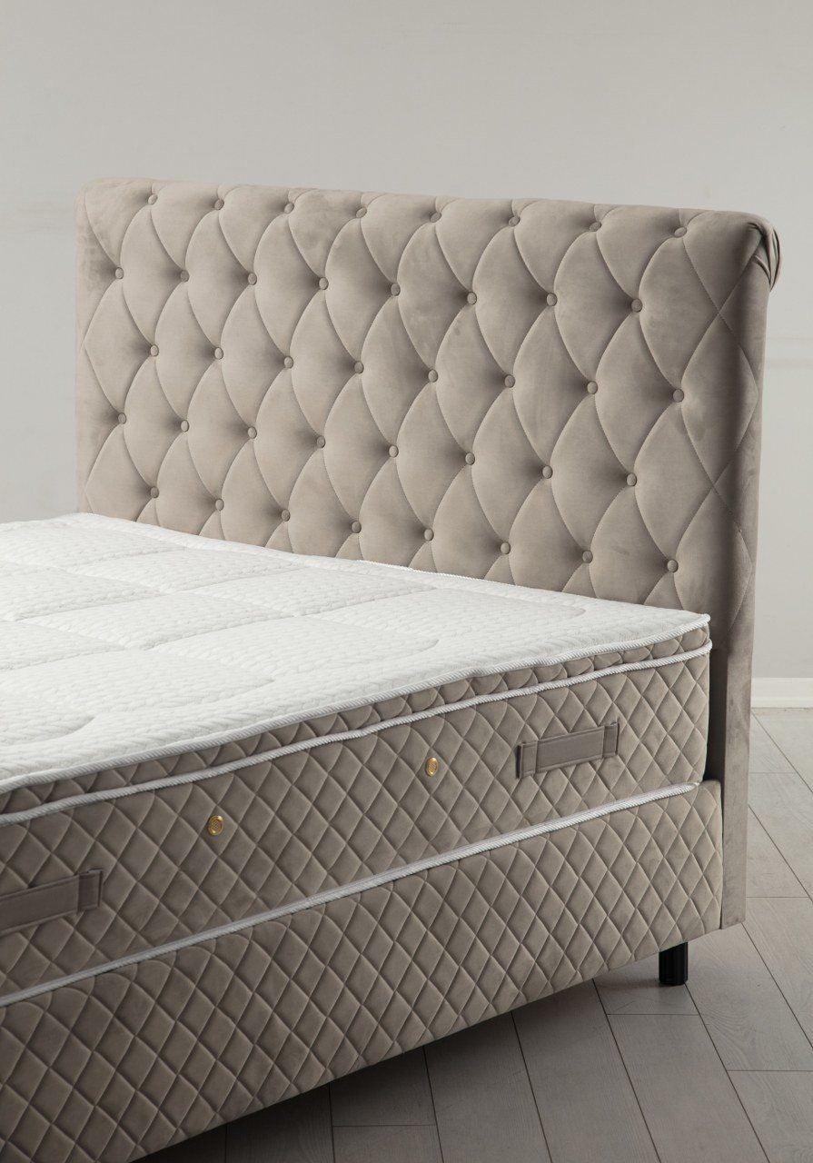 Saltea dublă, bază și tăblie Sonata Set, Bej, 160x130x200 cm