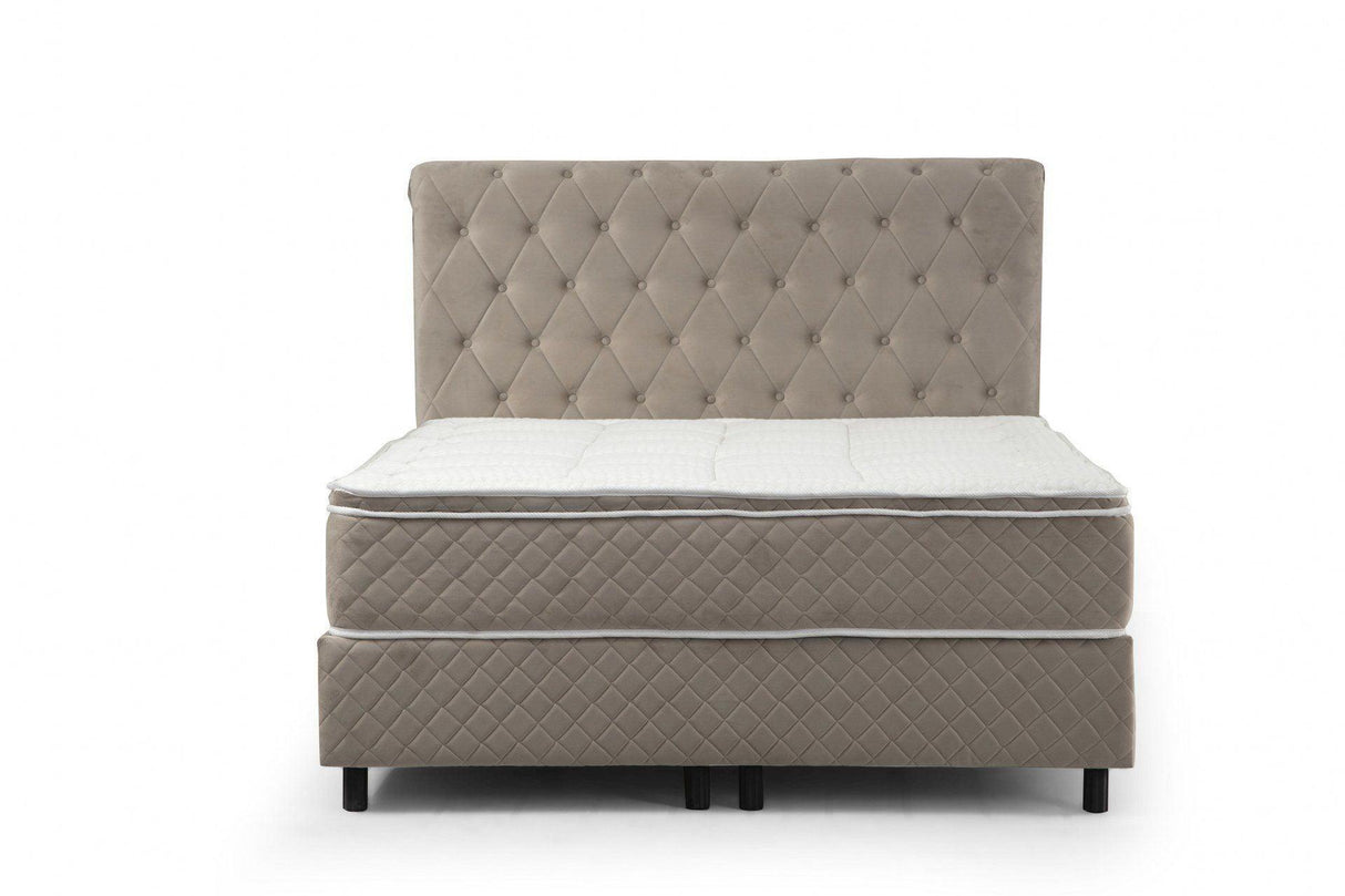 Saltea dublă, bază și tăblie Sonata Set, Bej, 160x130x200 cm