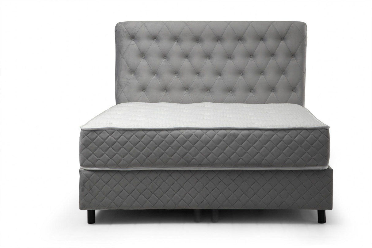 Saltea dublă, bază și tăblie Sonata Set, Gri, 160x130x200 cm