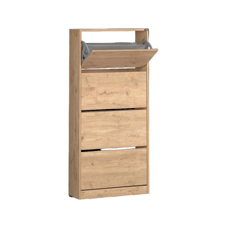 Pantofar Adore Max XL, 24 Perechi, 4 Compartimente, 73x157x26 cm - Natural