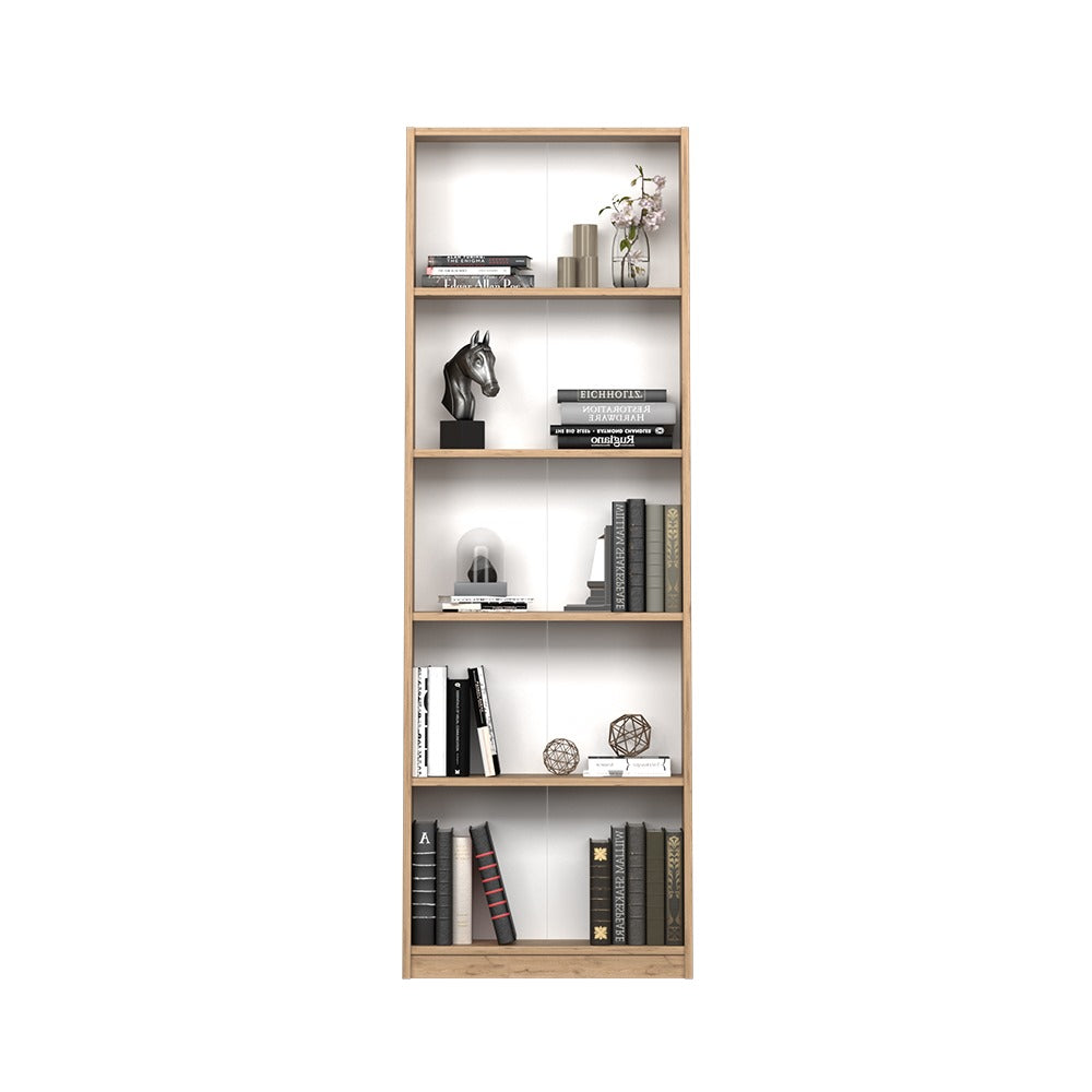 Biblioteca Adore Nurdan, 5 rafturi, 58x170x23 cm - Stejar