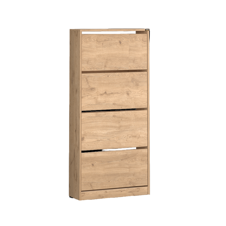 Pantofar Adore Max XL, 24 Perechi, 4 Compartimente, 73x157x26 cm - Natural