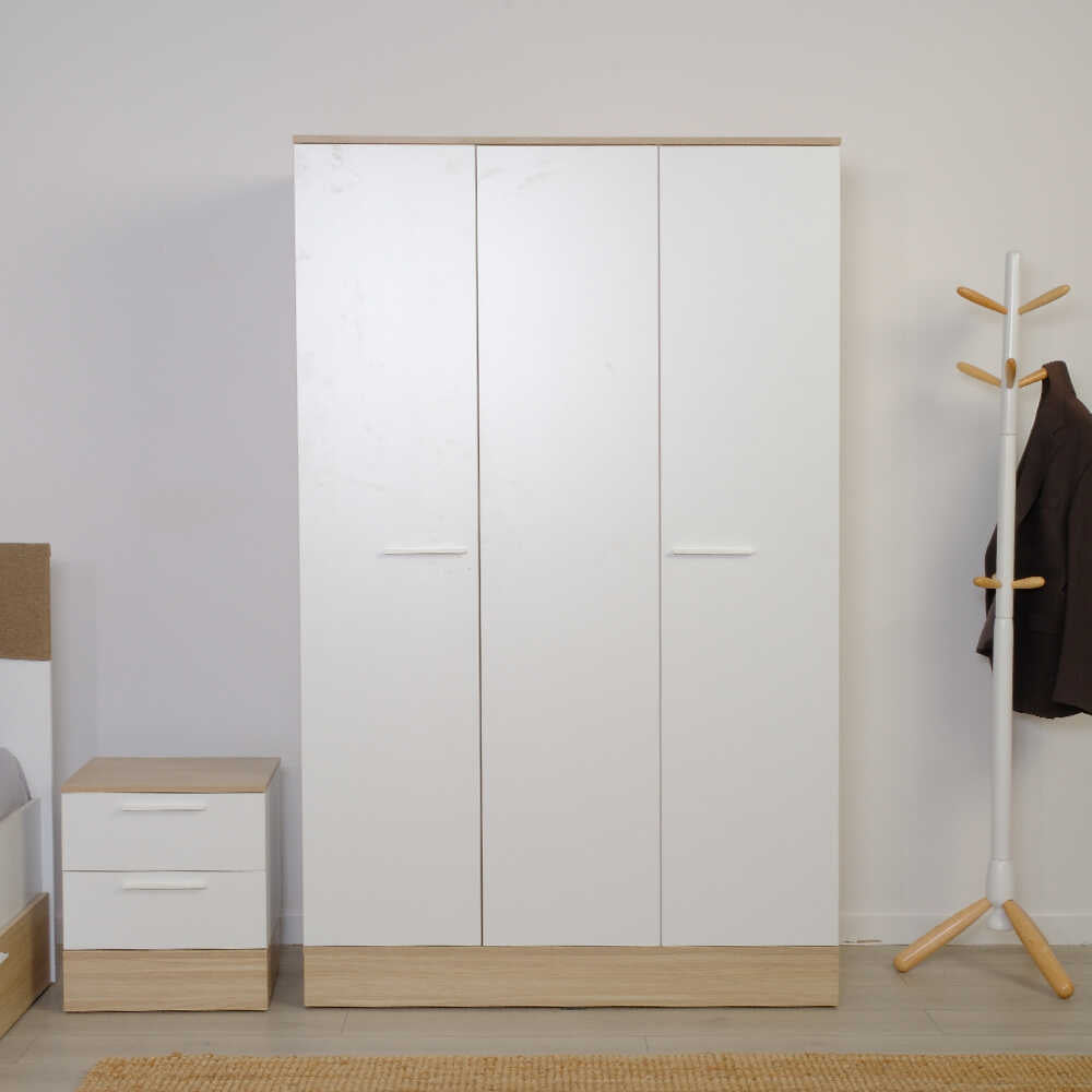 Dulap Haine Adore Base, 3 usi, Alb, 120 x 197 x 52 cm