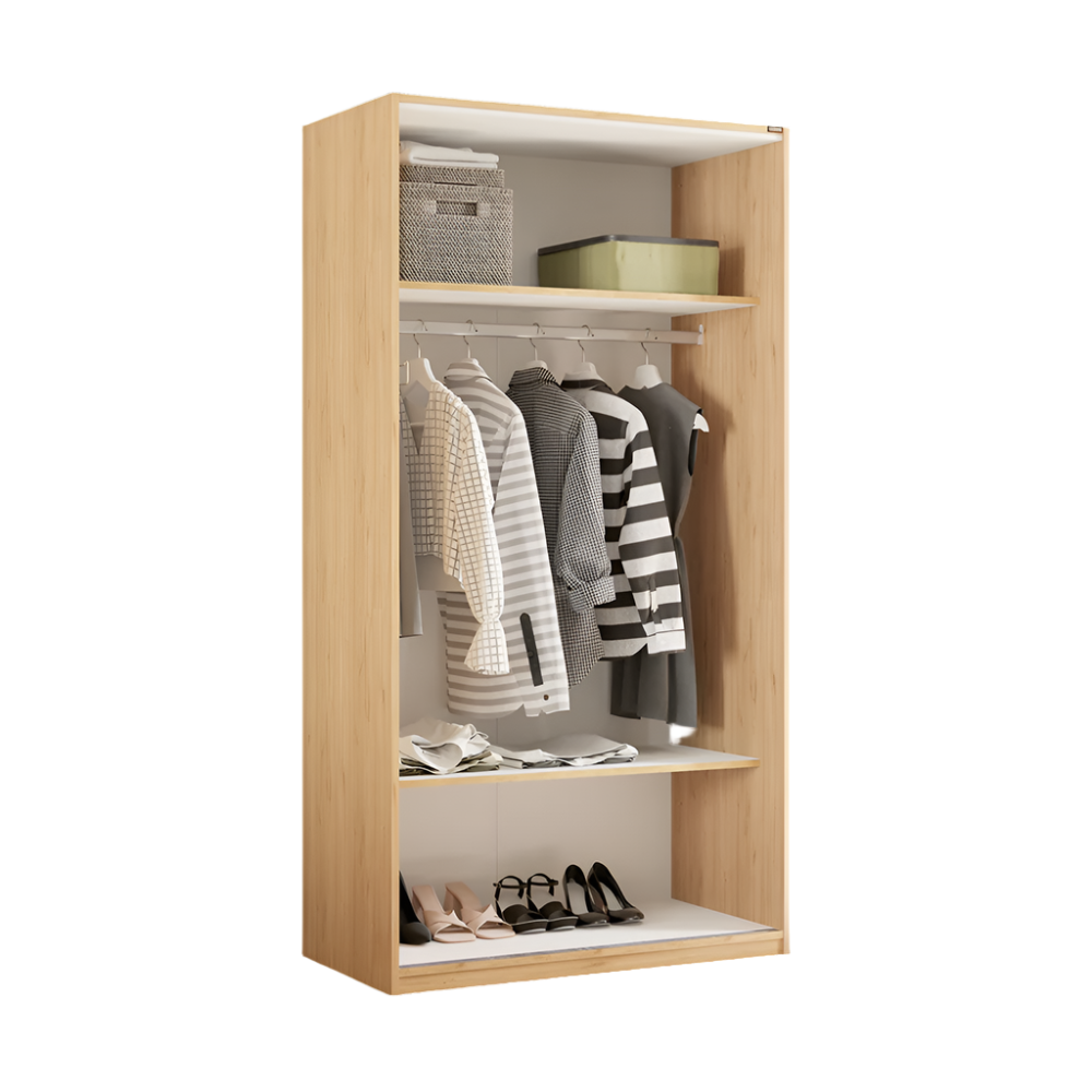 Dulap Haine Adore Slide Compact, 2 usi glisante, 94x182x52 cm - Stejar
