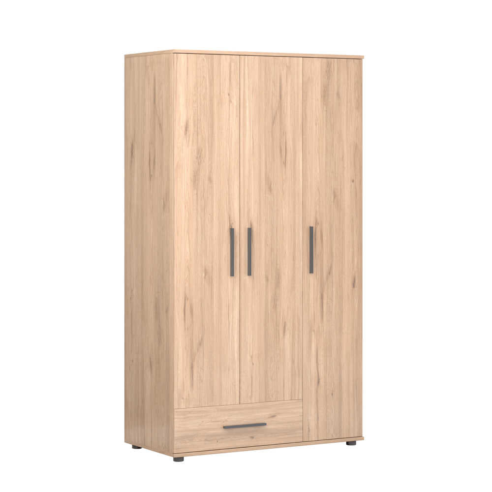 Dulap Haine Adore Trendline, 3 usi, 1 sertar, Alb - Stejar, 103x187x52 cm - Stejar