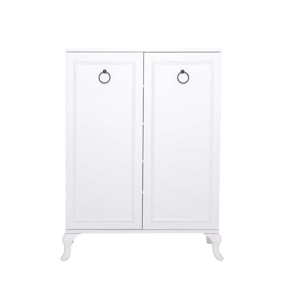 Dulap Pantofi Adore Country, 2 usi Lake Alb, 5 rafturi, 80 x 108 x 34 cm