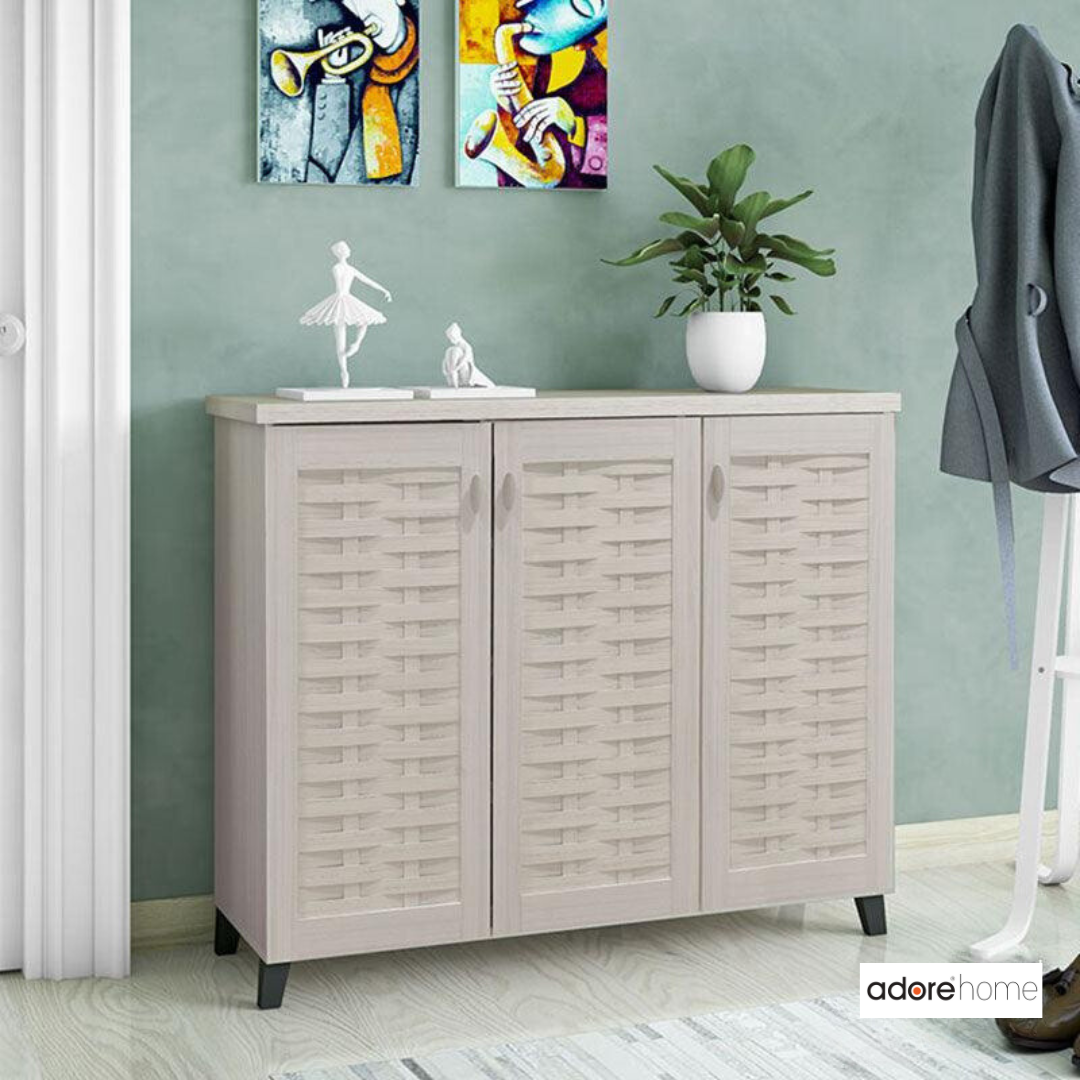 Dulap pantofi Mantam 16 perechi, 115x40x92 cm - Gri