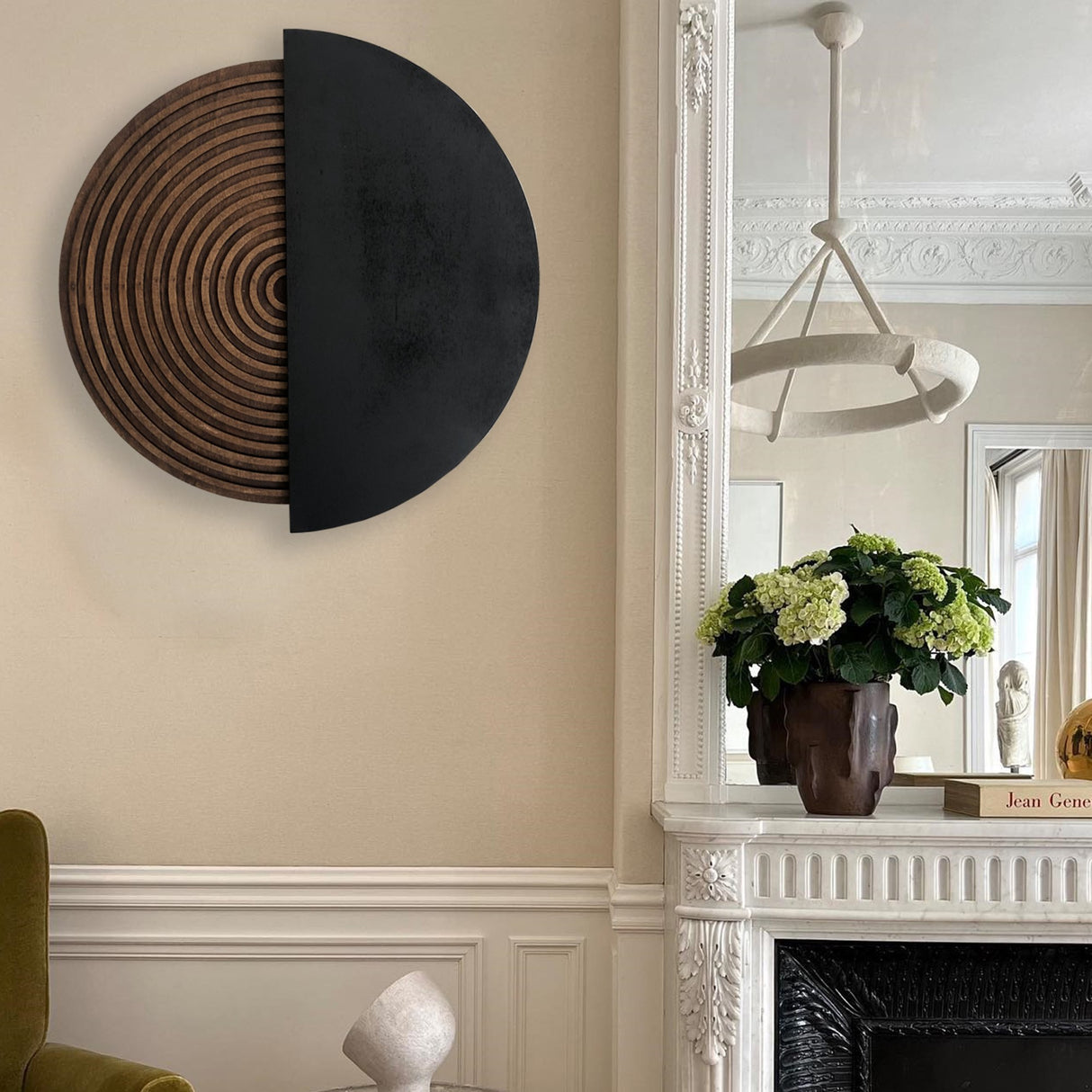 Accesoriu decorativ de perete ART143, Natural, 50x50 cm