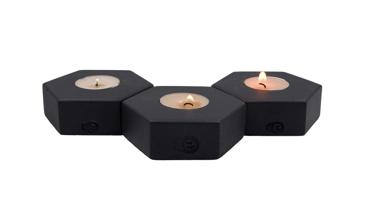 Accesoriu decorativ din beton Decorative Concrete Accessory Antonio 3, Negru, 2.5x12.5 cm