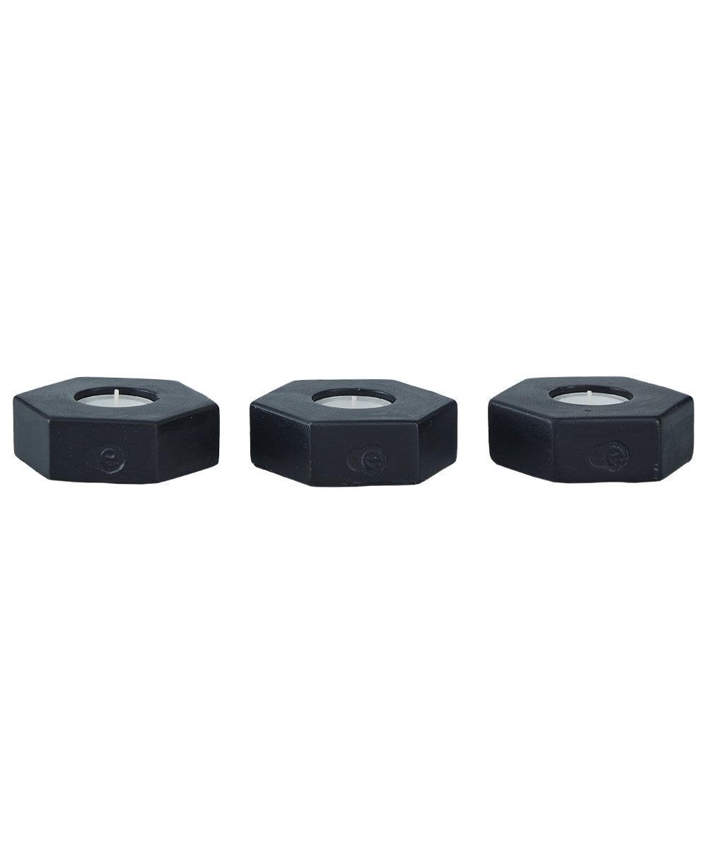 Accesoriu decorativ din beton Decorative Concrete Accessory Antonio 3, Negru, 2.5x12.5 cm