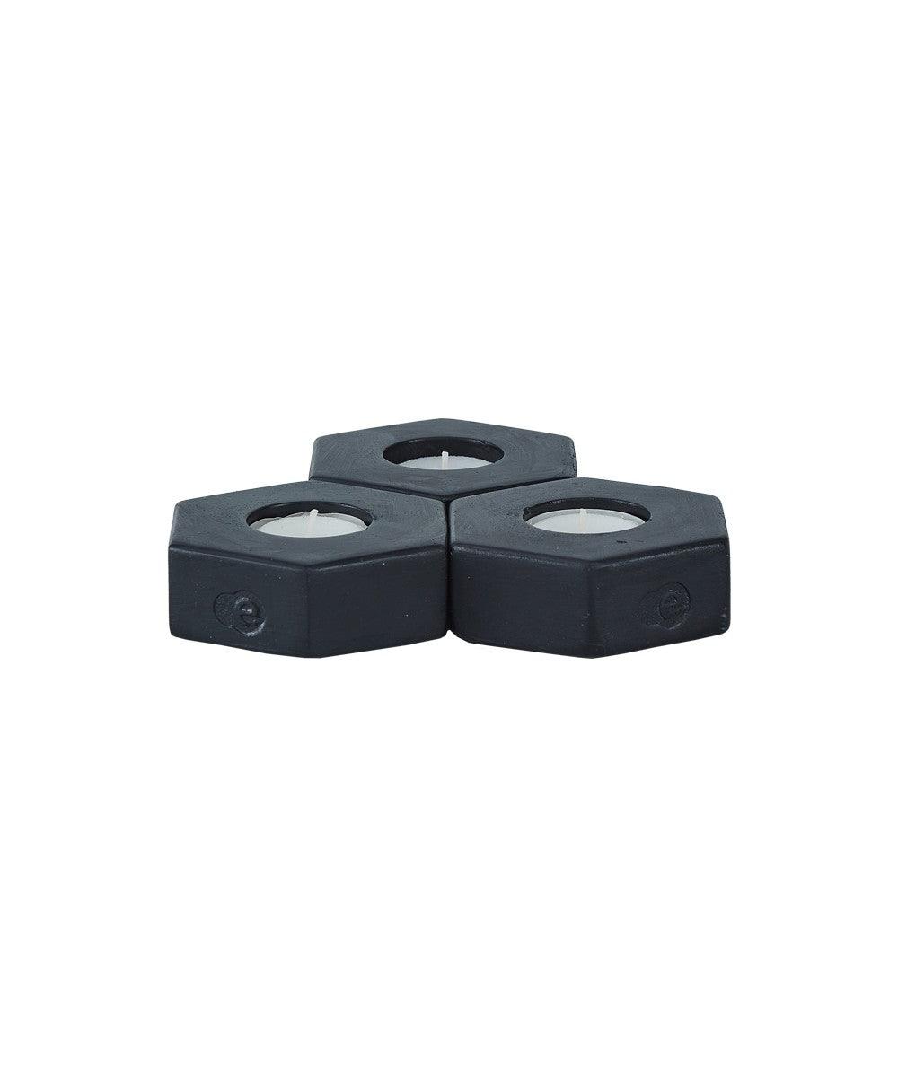 Accesoriu decorativ din beton Decorative Concrete Accessory Antonio 3, Negru, 2.5x12.5 cm