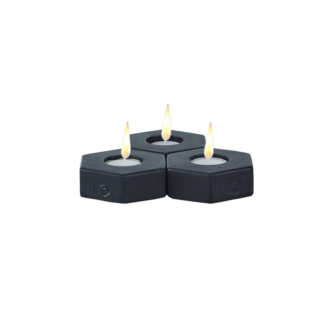 Accesoriu decorativ din beton Decorative Concrete Accessory Antonio 3, Negru, 2.5x12.5 cm