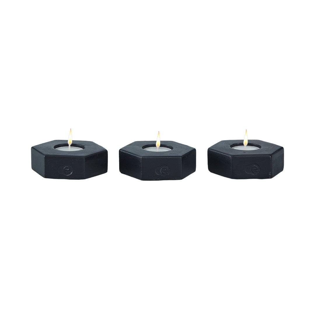 Accesoriu decorativ din beton Decorative Concrete Accessory Antonio 3, Negru, 2.5x12.5 cm