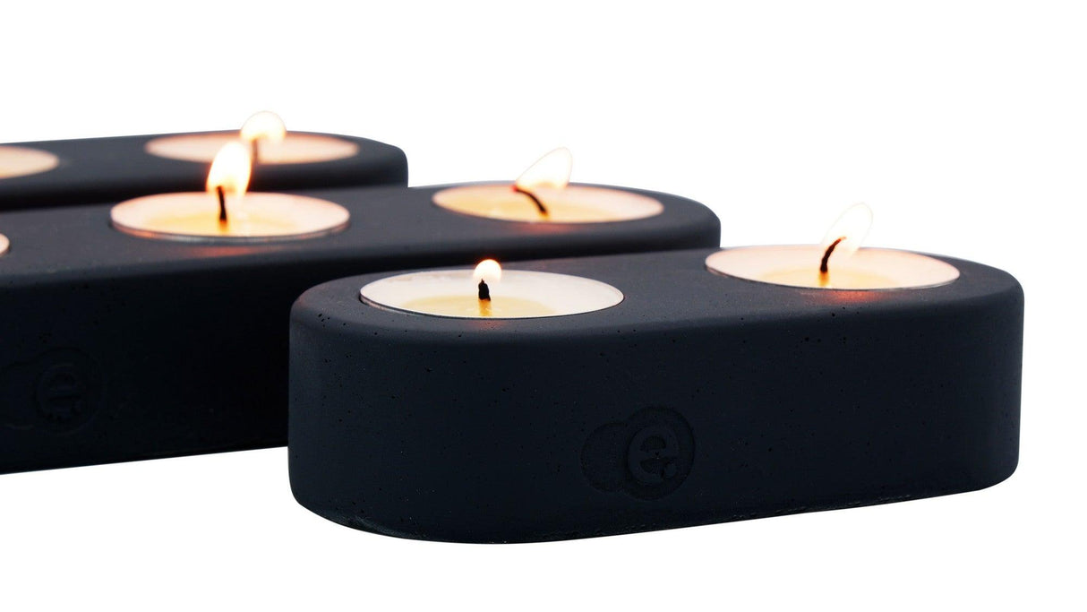 Accesoriu decorativ din beton Decorative Concrete Accessory Modern 1, Negru, 3x6x6 cm