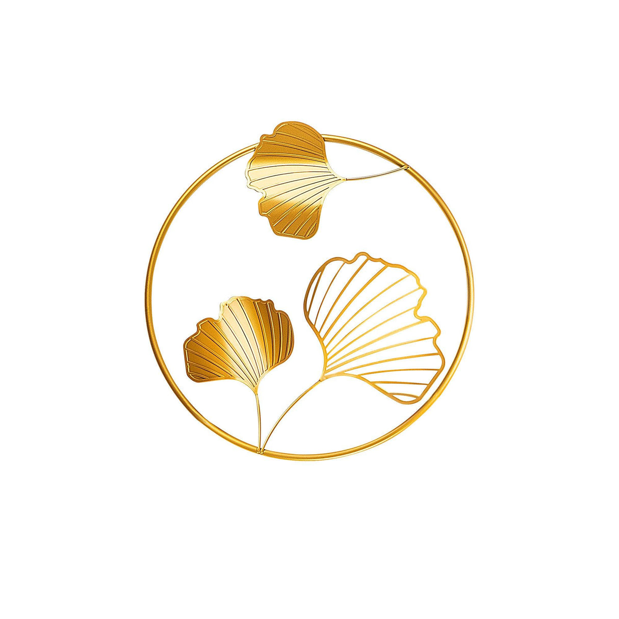 Accesoriu metal decorativ de perete Zigong, Aur, 5x40x40 cm