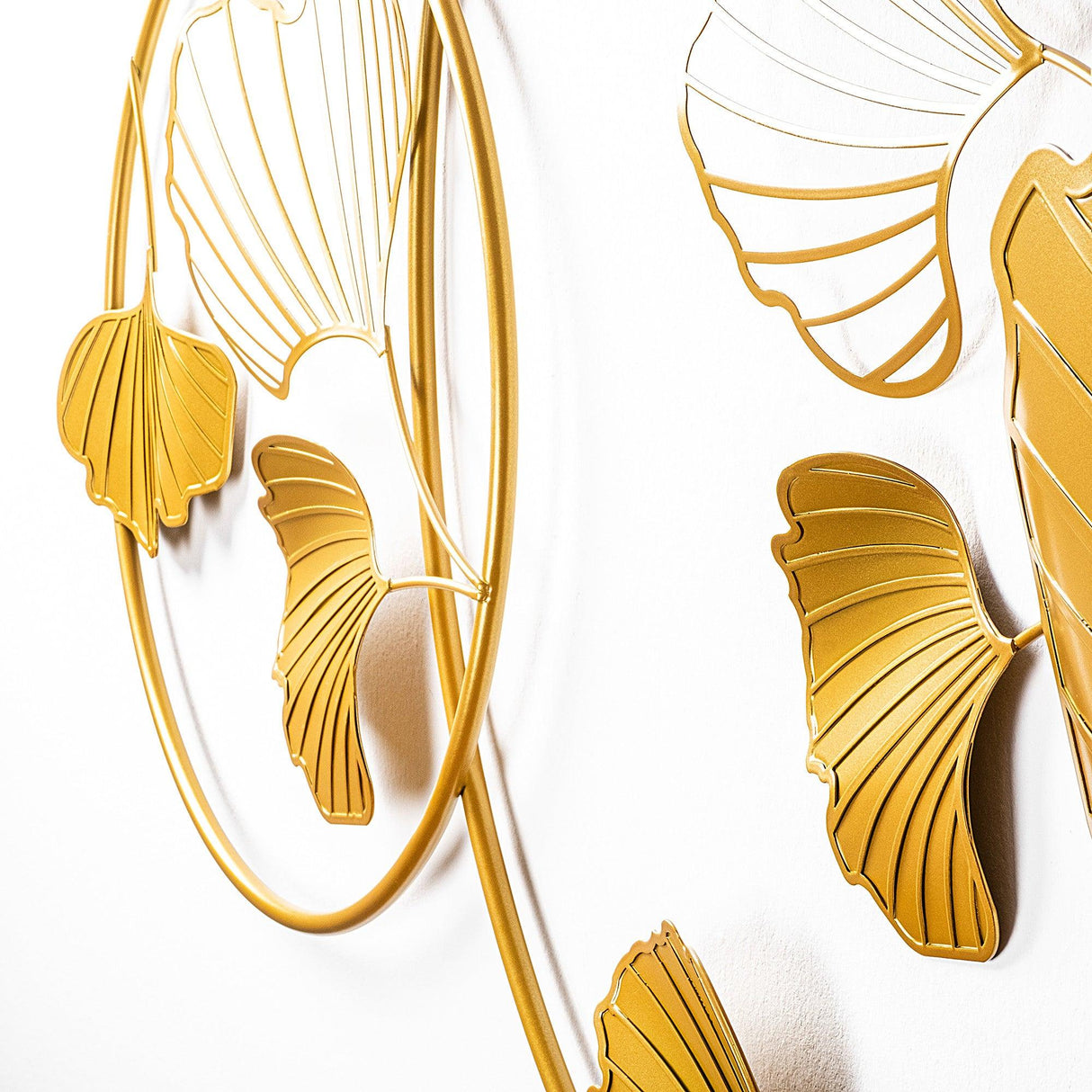 Accesoriu metal decorativ de perete Zigong, Aur, 5x40x40 cm