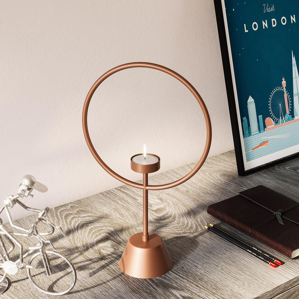 Accesoriu metalic decorativ Decorative Metal Accessory Artistic 1, Cupru, 18.5x30x9 cm