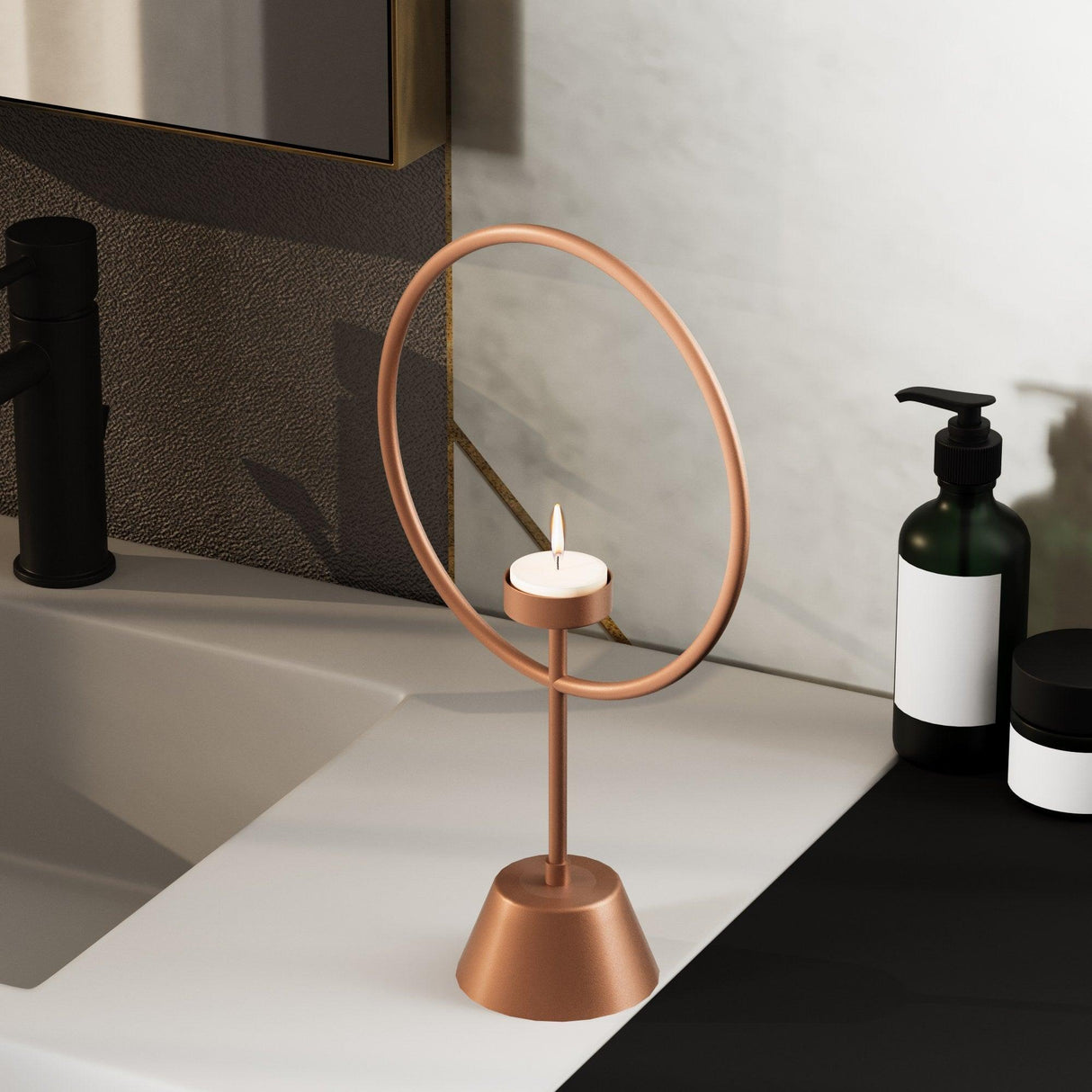 Accesoriu metalic decorativ Decorative Metal Accessory Artistic 1, Cupru, 18.5x30x9 cm