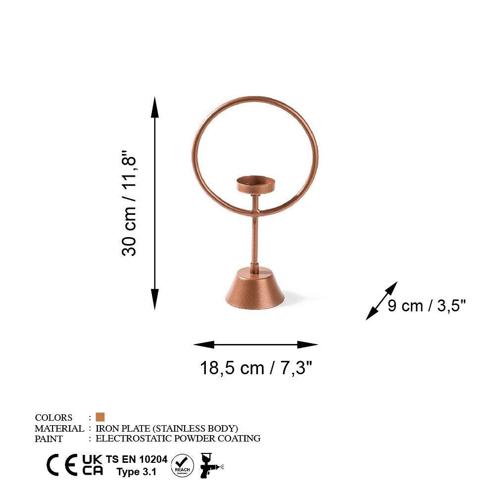 Accesoriu metalic decorativ Decorative Metal Accessory Artistic 1, Cupru, 18.5x30x9 cm