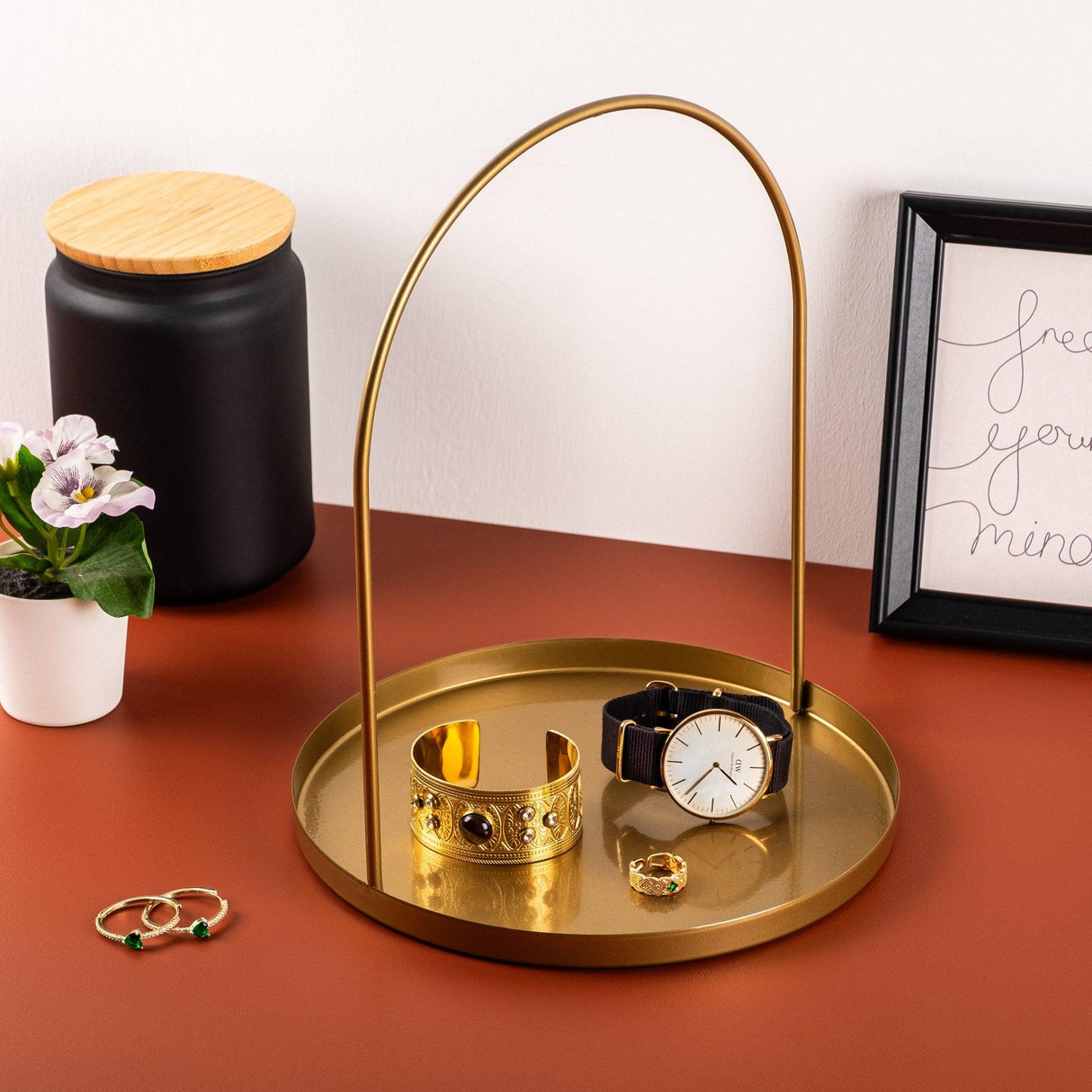 Accesoriu metalic decorativ Decorative Metal Accessory Artistic 4, Aur, 22.5x28 cm