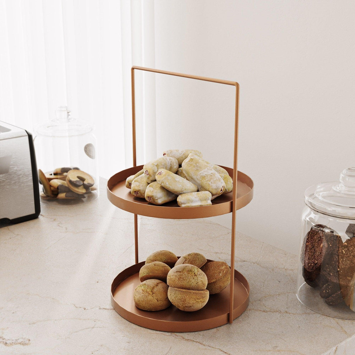 Accesoriu metalic decorativ Decorative Metal Accessory Classic 3, Cupru, 21x33 cm