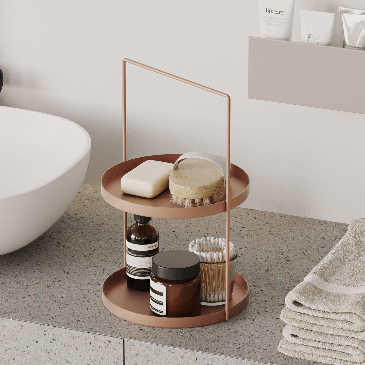 Accesoriu metalic decorativ Decorative Metal Accessory Classic 3, Cupru, 21x33 cm