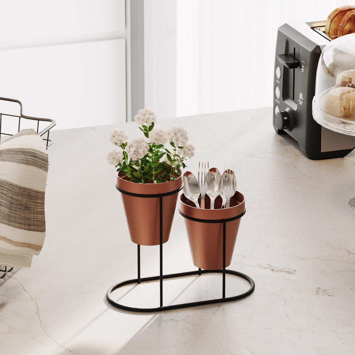 Accesoriu metalic decorativ Decorative Metal Accessory Elegance 1, Cupru, 9 cm