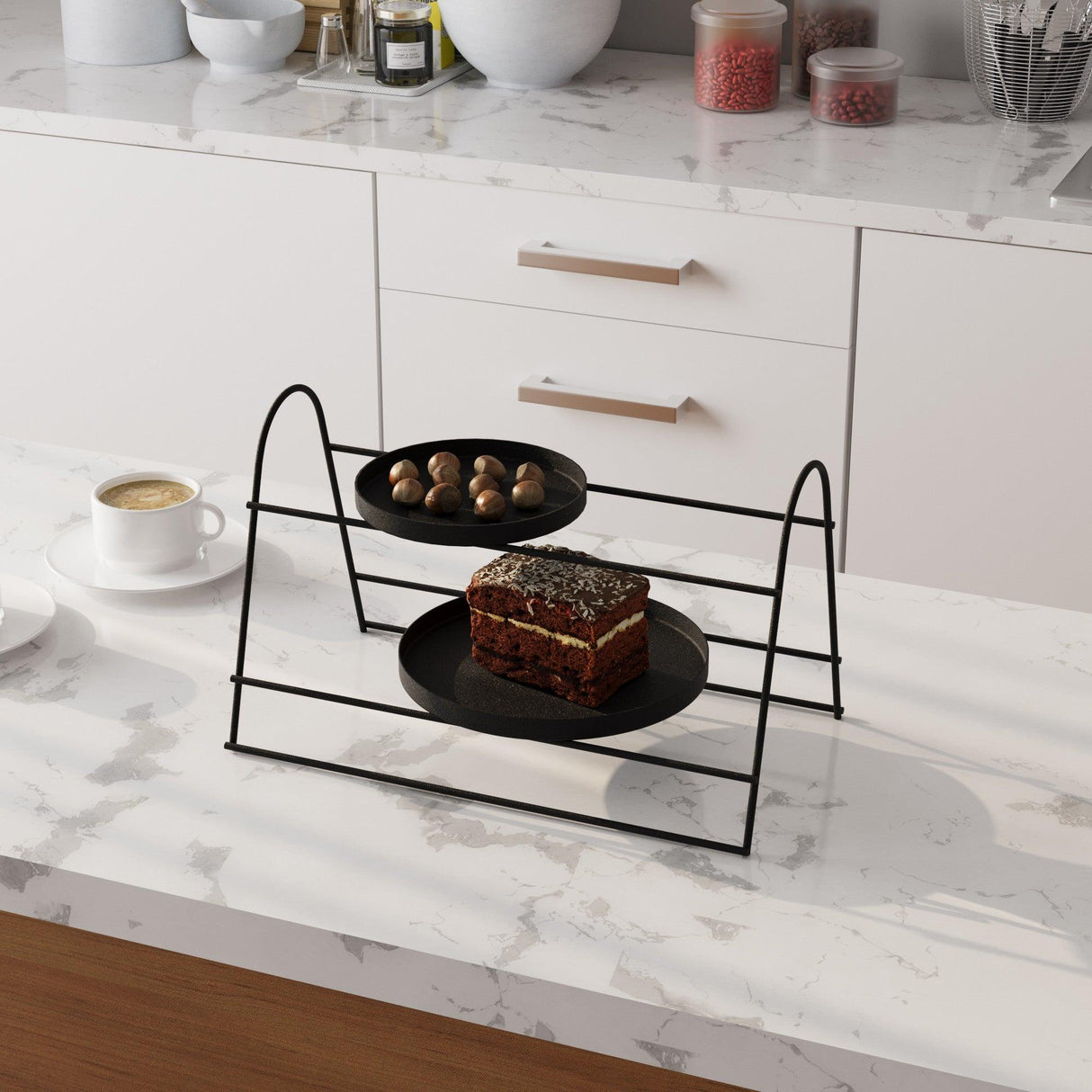 Accesoriu metalic decorativ Decorative Metal Accessory Lux 1, Negru, 15 cm